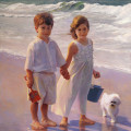 family portrait painting, childrens portrait artist, timothy chambers, portrait artist for hire