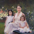 Mrs. Landau and Her Daughters